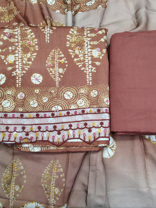 Luxury Cotrize Co-Ord Suit with Warm Dupatta