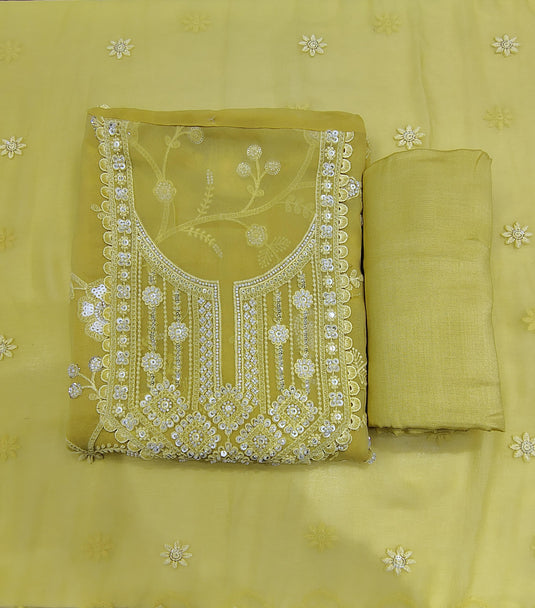 Pearl Thread Embroidered Georgette Suit Set