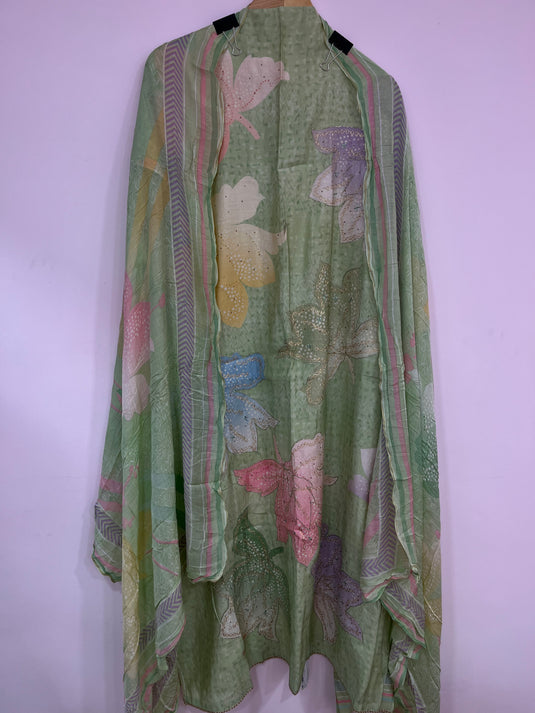 Muslin ensemble with matching duputta