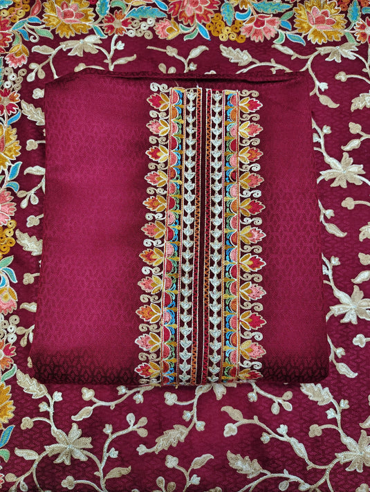 Pure Pashmina Resham Work Suit Set