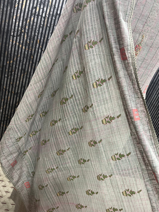 Cotton suit with fancy duputta