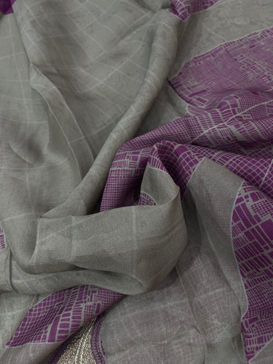 Pure muslin silk suit with muslin soft duputta