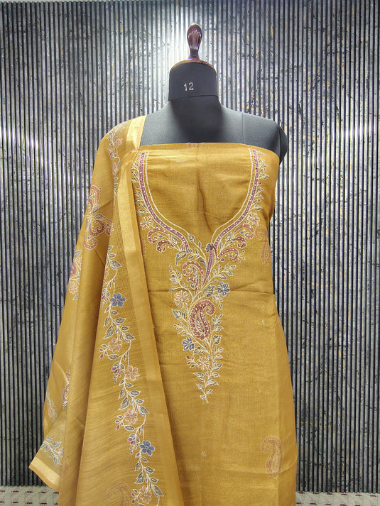 Elegant Maheshwari Shimmer Suit Set with Matching Dupatta in Timeless Festive Shades