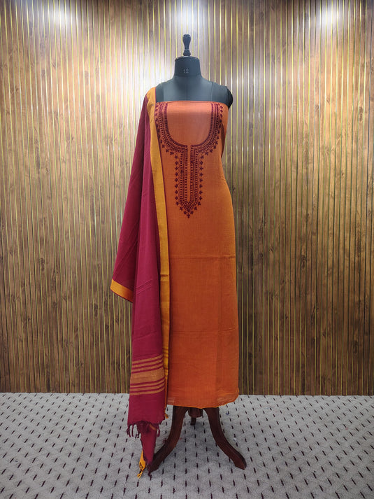 Handloom Cotton with Contrast Charm