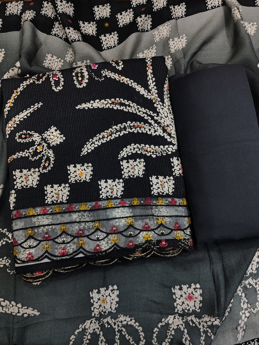 Luxury Cotrize Co-Ord Suit with Warm Dupatta