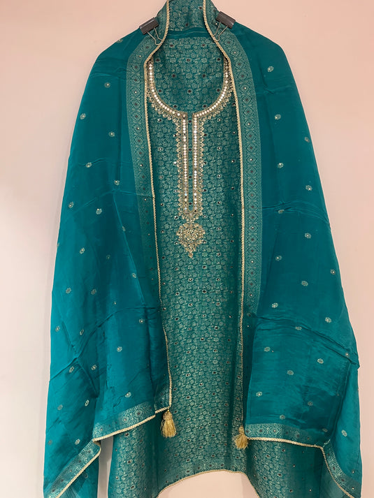 Premium Brocket Suit Set | Soft Dupatta | 3 Stunning Colours