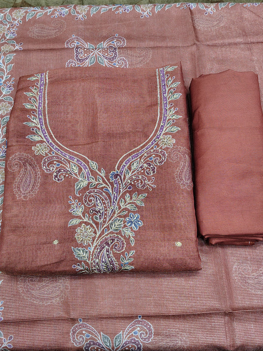 Elegant Maheshwari Shimmer Suit Set with Matching Dupatta in Timeless Festive Shades