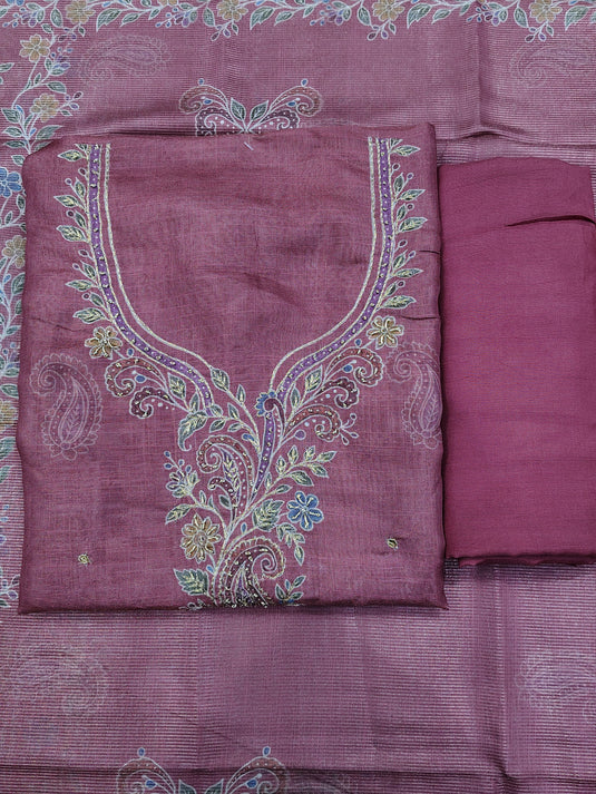 Elegant Maheshwari Shimmer Suit Set with Matching Dupatta in Timeless Festive Shades