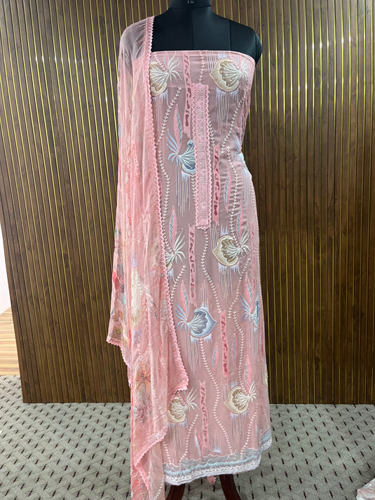 Premium Georgette Thread Embroidered Women’s Suit Set