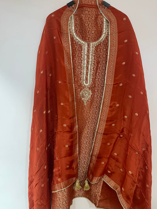 Premium Brocket Suit Set | Soft Dupatta | 3 Stunning Colours