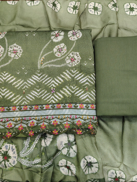 Luxury Cotrize Co-Ord Suit with Warm Dupatta