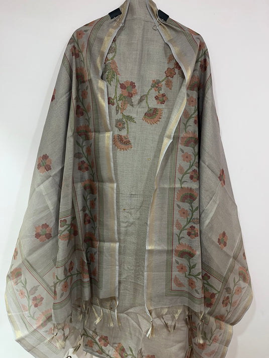 Elegant Tissue Fabric Suit Set – 4 Premium Shades