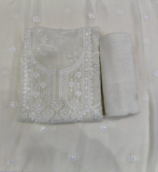 Pearl Thread Embroidered Georgette Suit Set