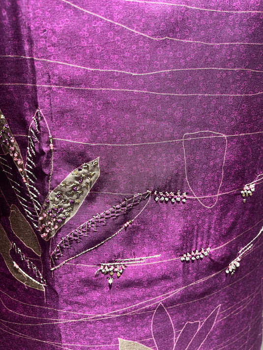 Pure muslin silk suit with muslin soft duputta