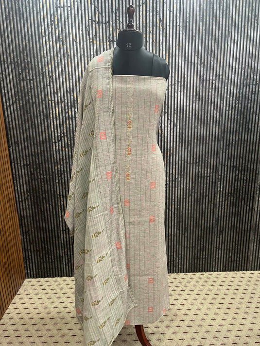 Cotton suit with fancy duputta