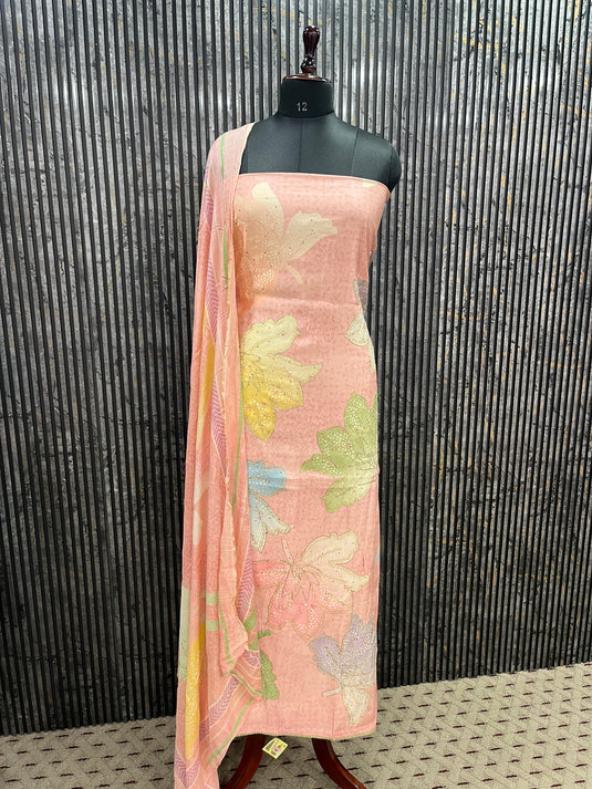 Muslin ensemble with matching duputta